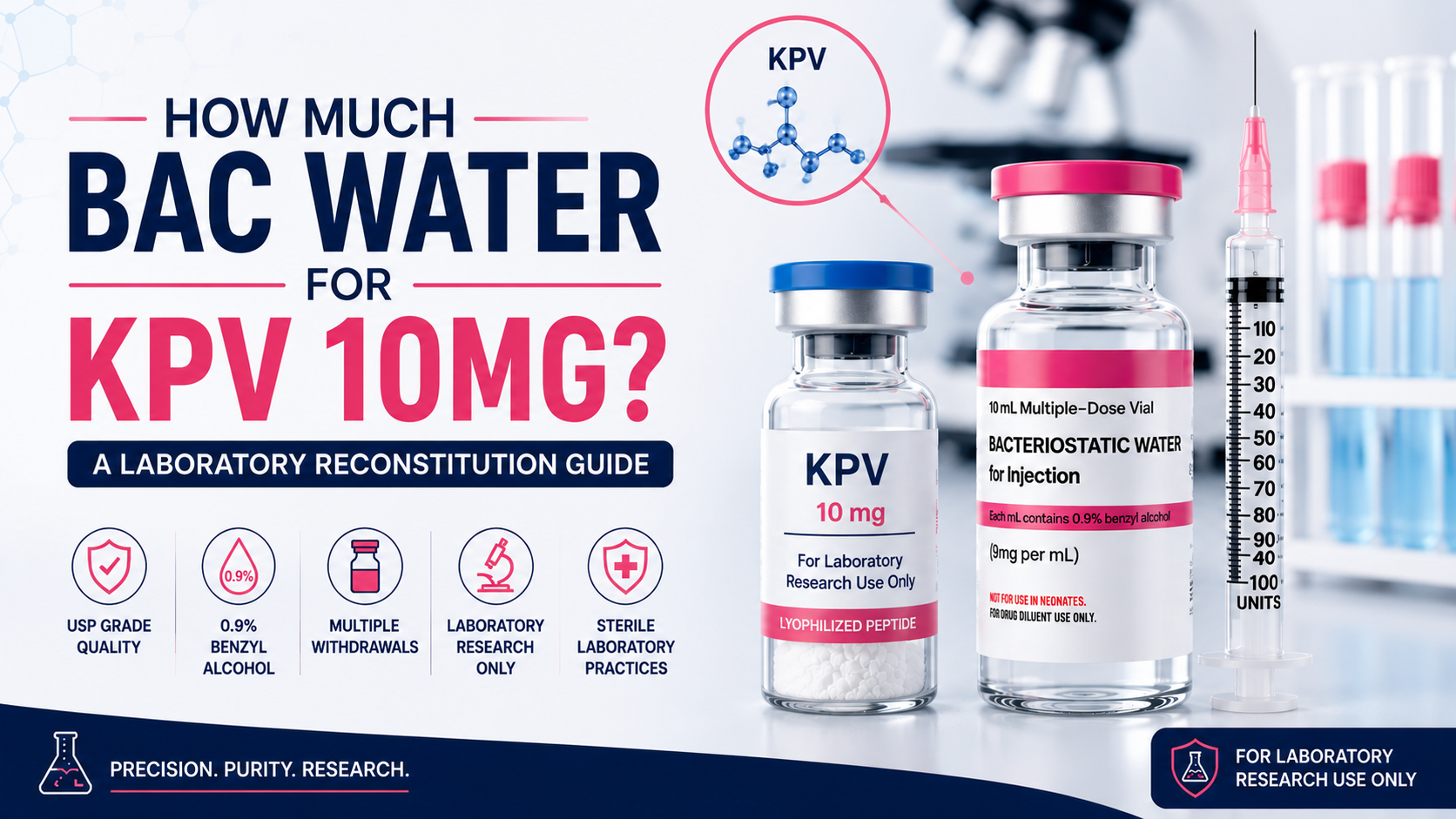 how much bac water for kpv 10mg
