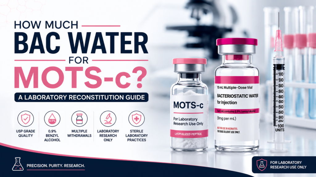 how much bac water for MOTS-c